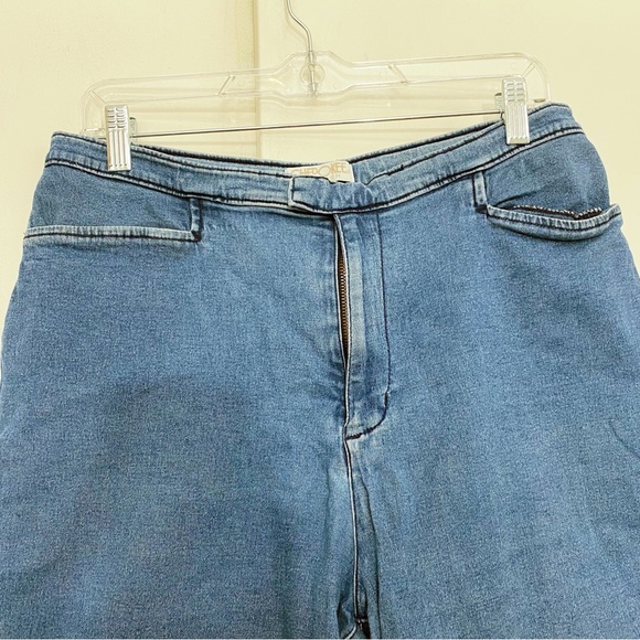 CHEROKEE Bermuda denim jean shorts cotton with a touch of spandex zip 14 - Picture 2 of 6